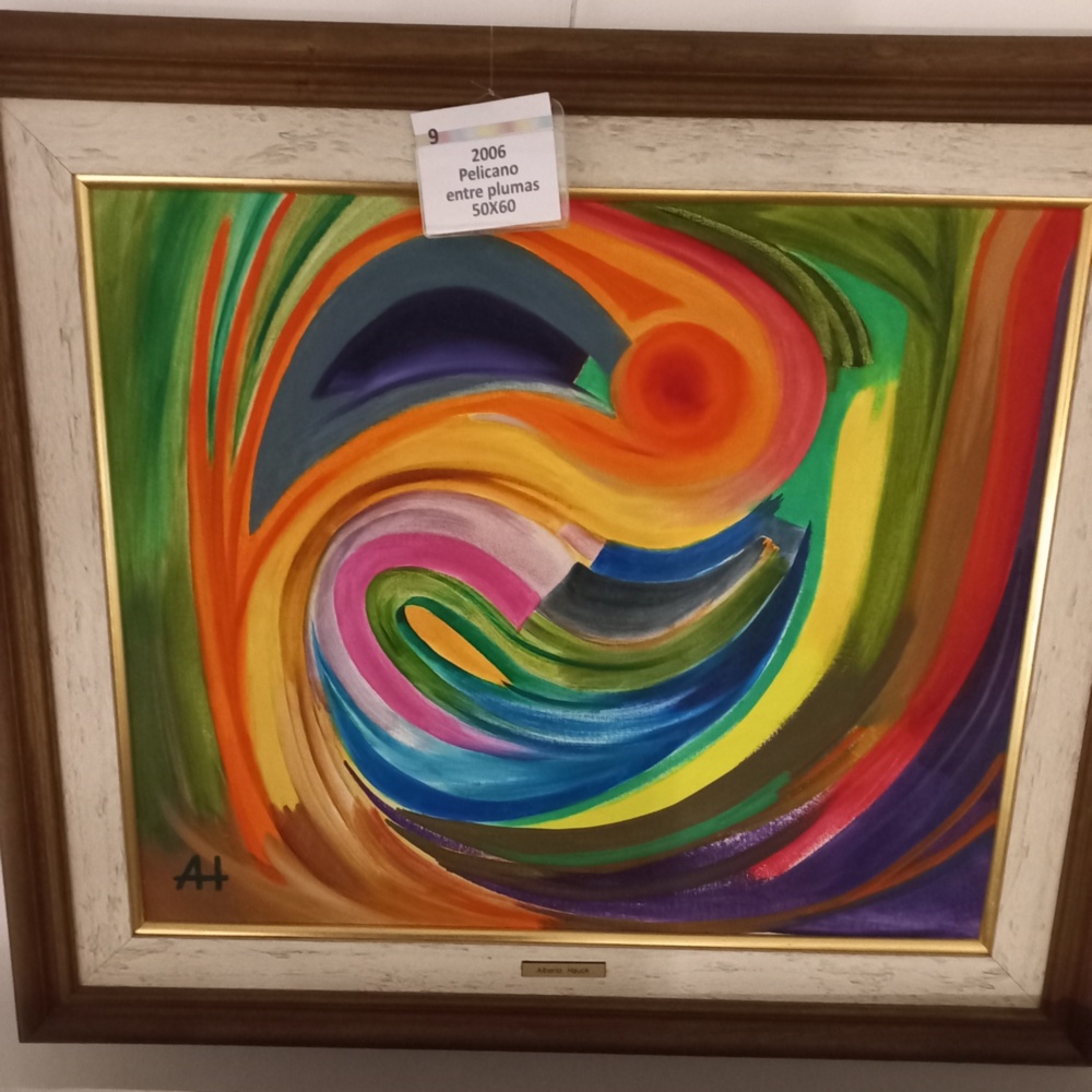 Exhibit of other 20 paintings after 20 years colouring canvas