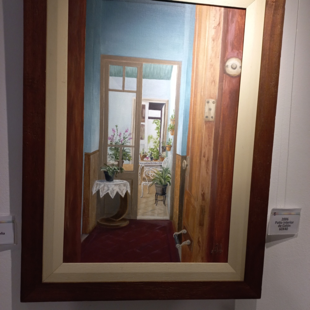 Exhibit of other 20 paintings after 20 years colouring canvas