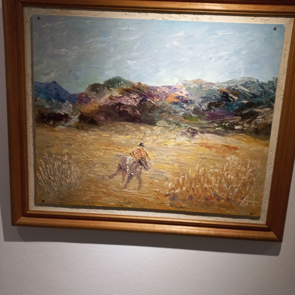 Exhibit of other 20 paintings after 20 years colouring canvas
