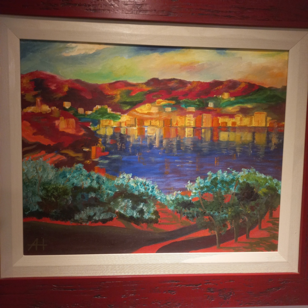 Exhibit of other 20 paintings after 20 years colouring canvas