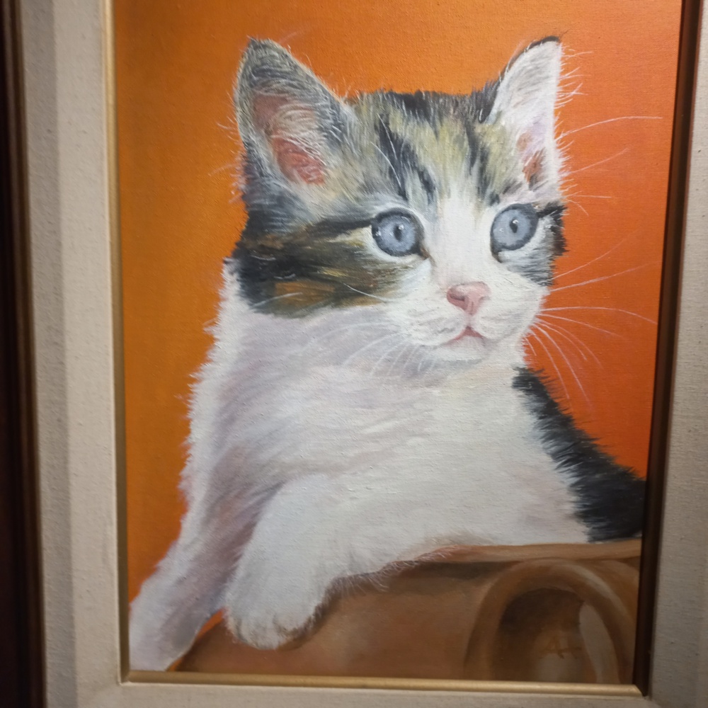 Exhibit of other 20 paintings after 20 years colouring canvas