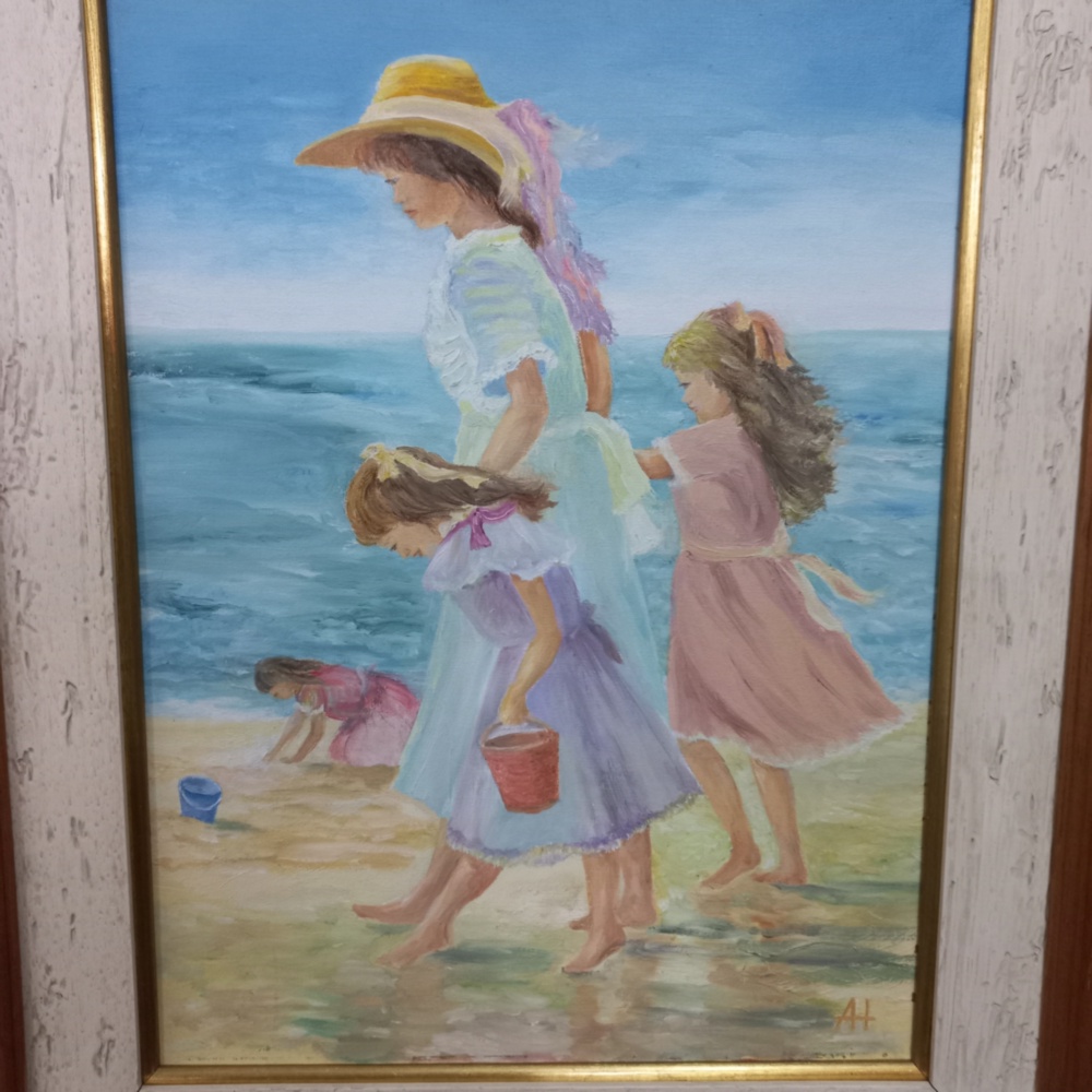 Exhibit of other 20 paintings after 20 years colouring canvas