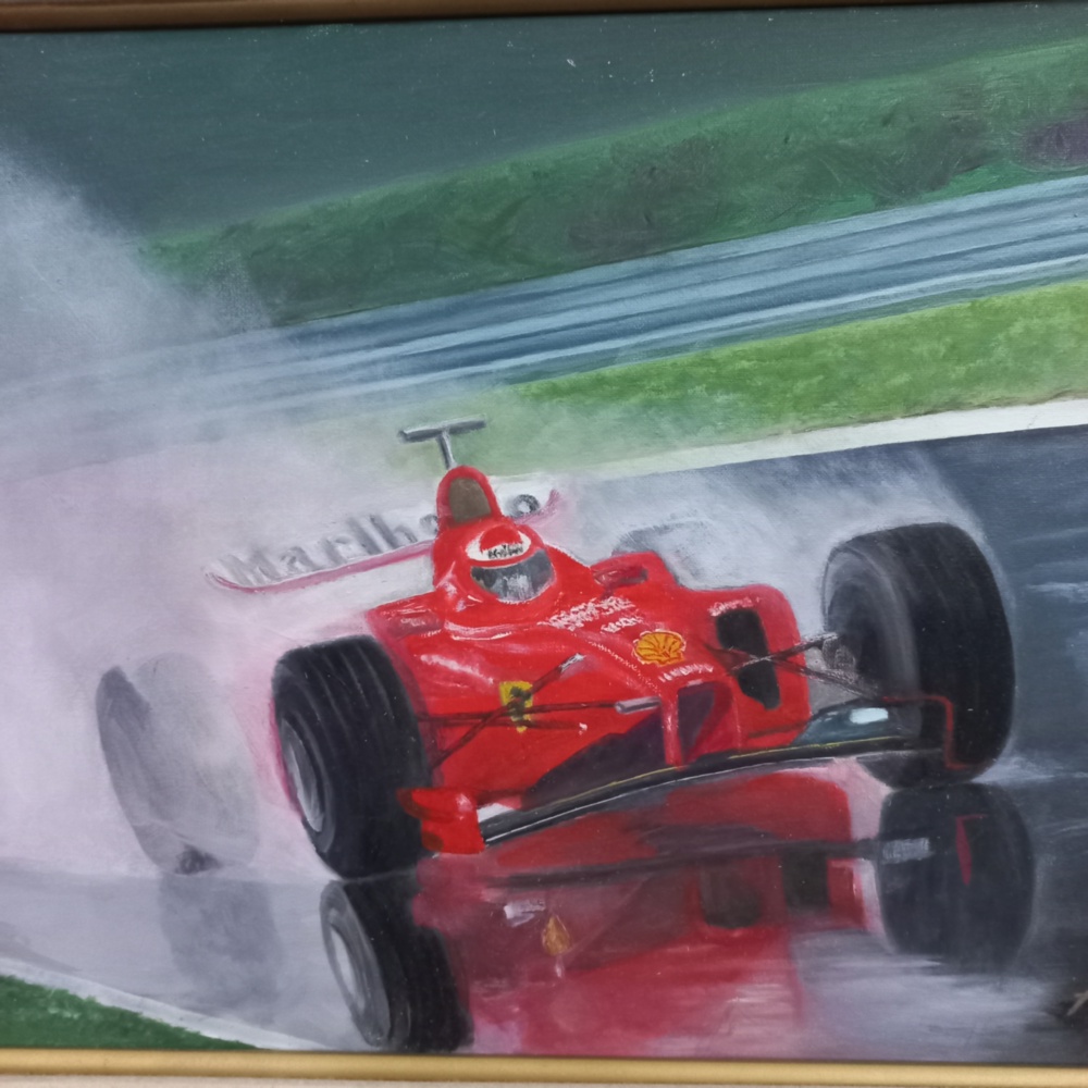 Exhibit of other 20 paintings after 20 years colouring canvas