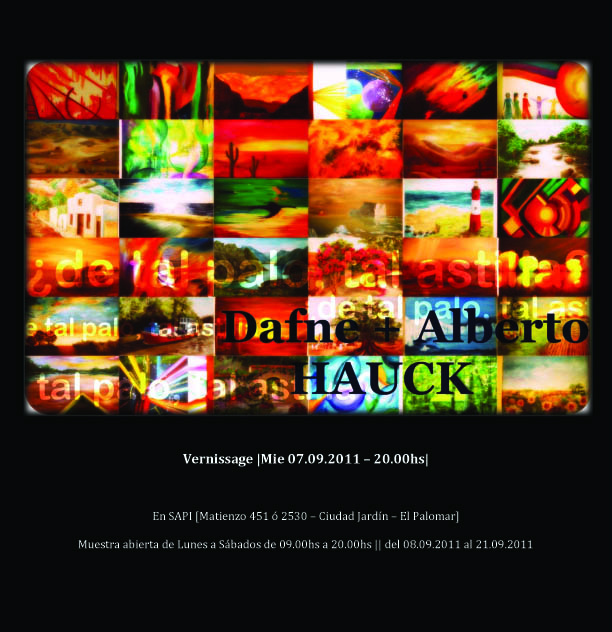 Flyer inviting to our Vernissage at SAPI